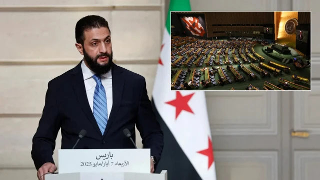 58 yil sonra bir ilk suriye cumhurbaskani ahmed sara bm kursusunden dunyaya hitap edecek Umk1NsB3